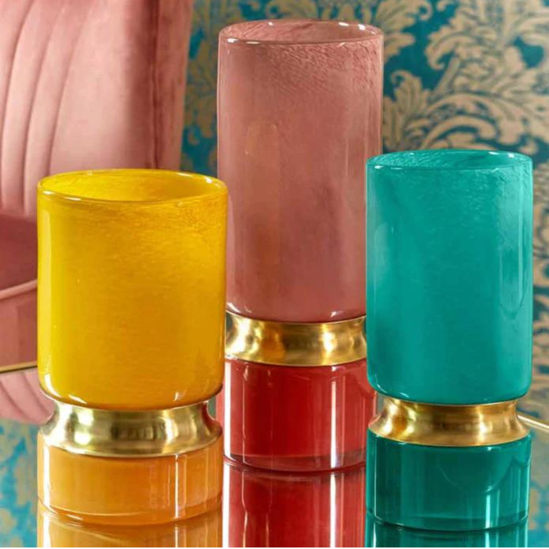 VASO SHADE GIALLO FADE MAISON | in vetro | 23cm - | Adele Chérie - articoli da regalo e bomboniere