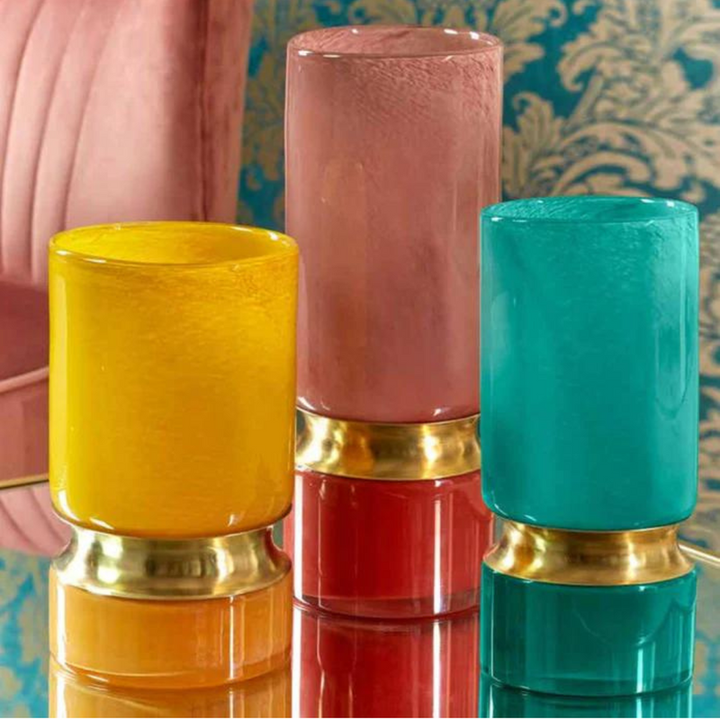 VASO SHADE GIALLO FADE MAISON | in vetro | 23cm - home decor | Adele Chérie - articoli da regalo e bomboniere