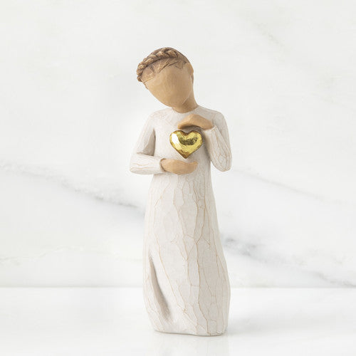 STATUETTA LA BAMBINA DAL CUORE D'ORO WILLOW TREE | in resina | 14cm - | Adele Chérie - articoli da regalo e bomboniere