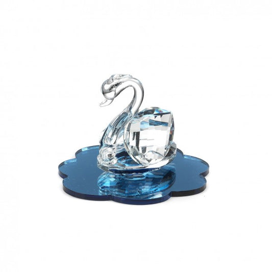 CIGNO SU NUVOLA DEBORA CARLUCCI | in cristallo vari colori | 8x8x6cm - cristallo / blu | Adele Chérie - articoli da regalo e bomboniere