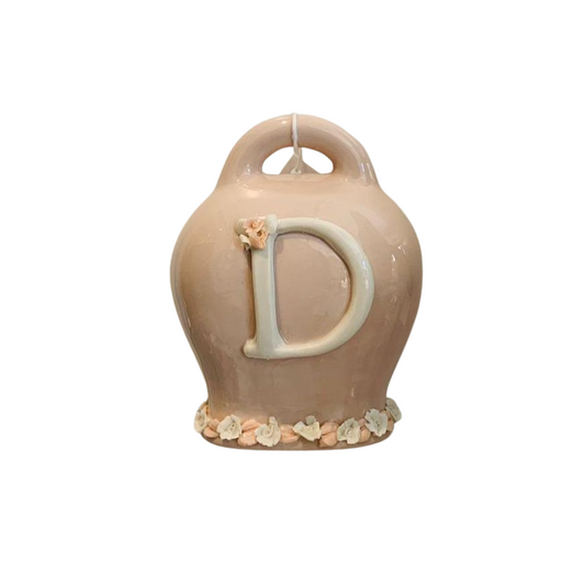 CAMPANELLA CAPRI LETTERA "D" | in porcellana | 11cm - | Adele Chérie - articoli da regalo e bomboniere