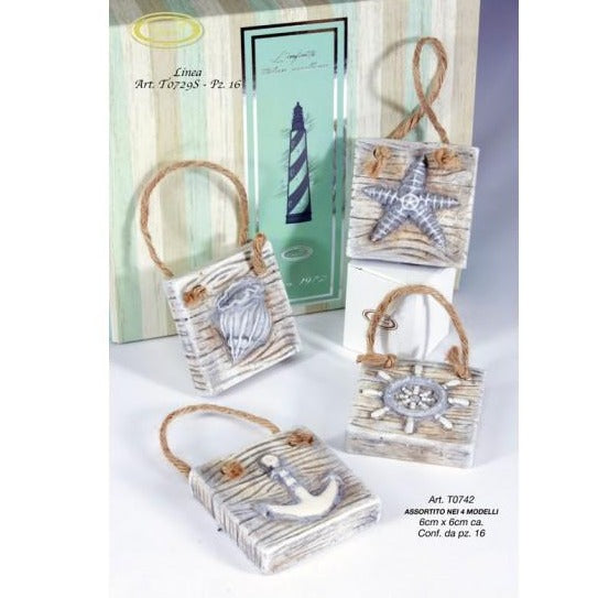 QUADRETTO MINI MARINARESCO | in ceramica | 6x6cm - | Adele Chérie - articoli da regalo e bomboniere