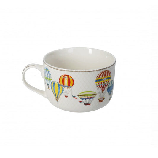 TAZZA COLAZIONE LE MONGOLFIERE BRANDANI | in New Bone China | Ø12x9cm